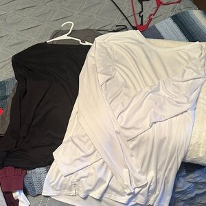 Black and White Long Sleeve Tops 3 Pack